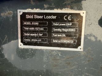 2024 EG360 Mini Skid Steer 23HP – Bucket – Ready to Work