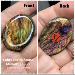 Natural Labradorite Cabochon Oval Flashy Purple Gold LC-56(1 piece)