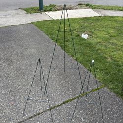 Floral Easel Set – 1 Large (62”) + 2 Small (30”) – Dark Green