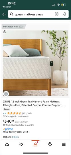 Zinus 12” Queen Mattress