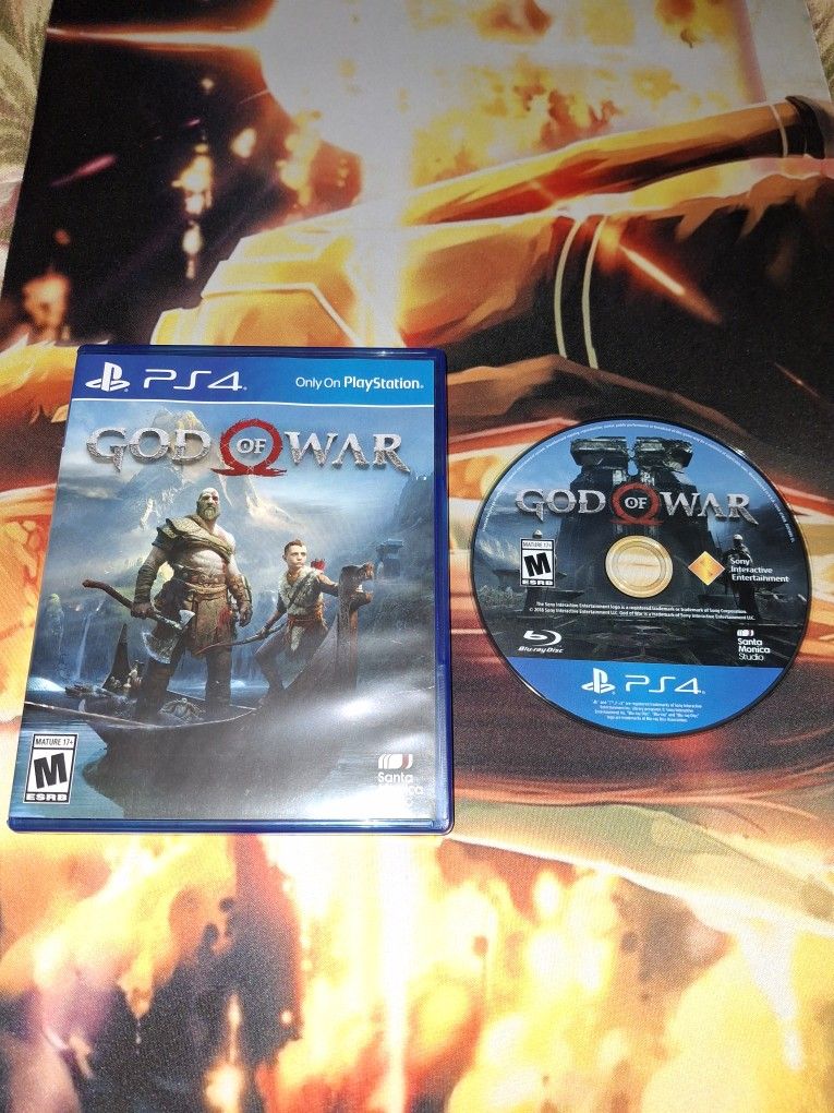 PS4 GOD OF WAR...VG CONDITION WITH NO SCRATCHES...ADULT OWNED AND KEPT IN A SMOKE FREE HOME...$15 FIRM...