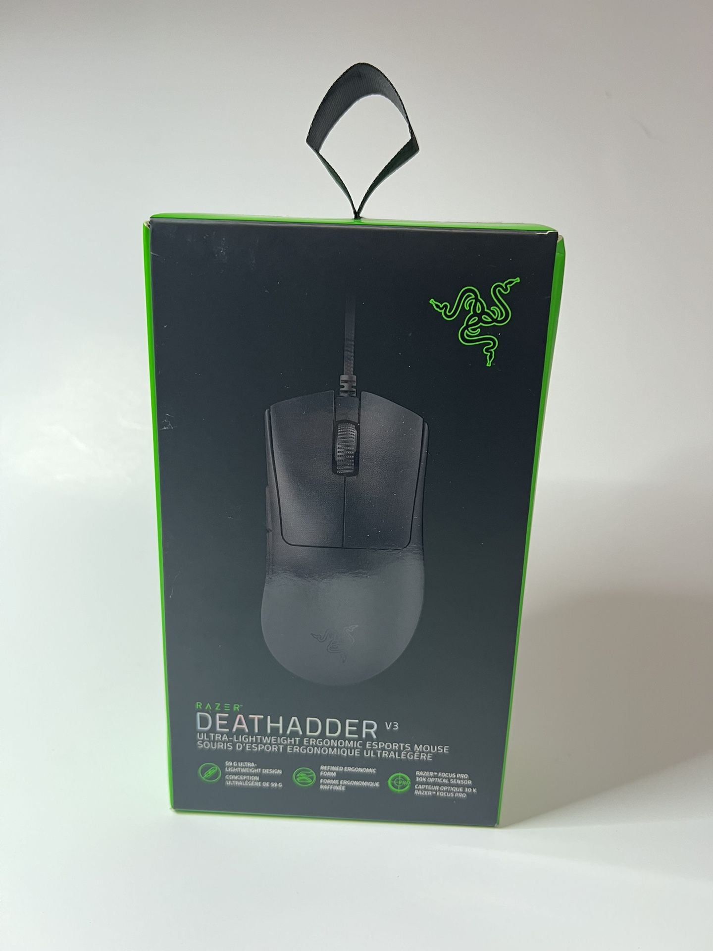 Razer DeathAdder V3 Optical Gaming Mouse, Lightweight, Wired, Black