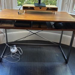 Wood And Metal Desk