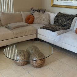 Living Room Sectional And Coffee Table 