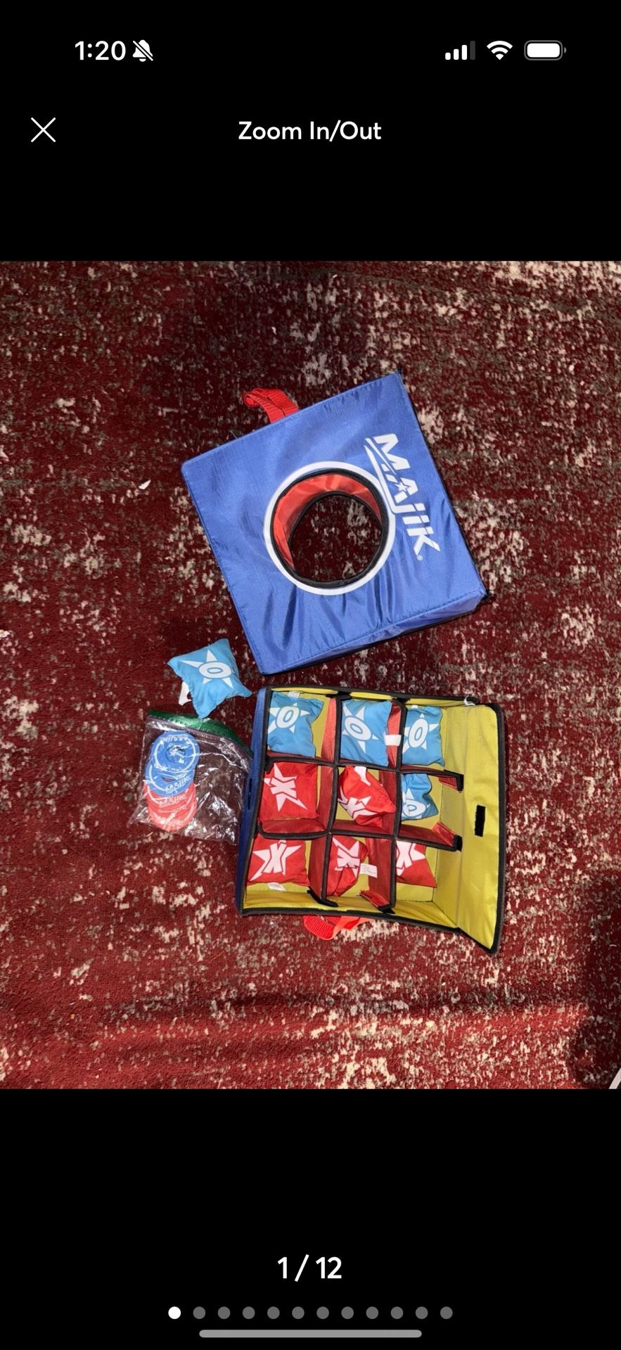 Majik Tic Tac Toss, Bean Bag Toss, Washer Toss Set with Fabric Case