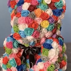 Light up Colorful rose bear
