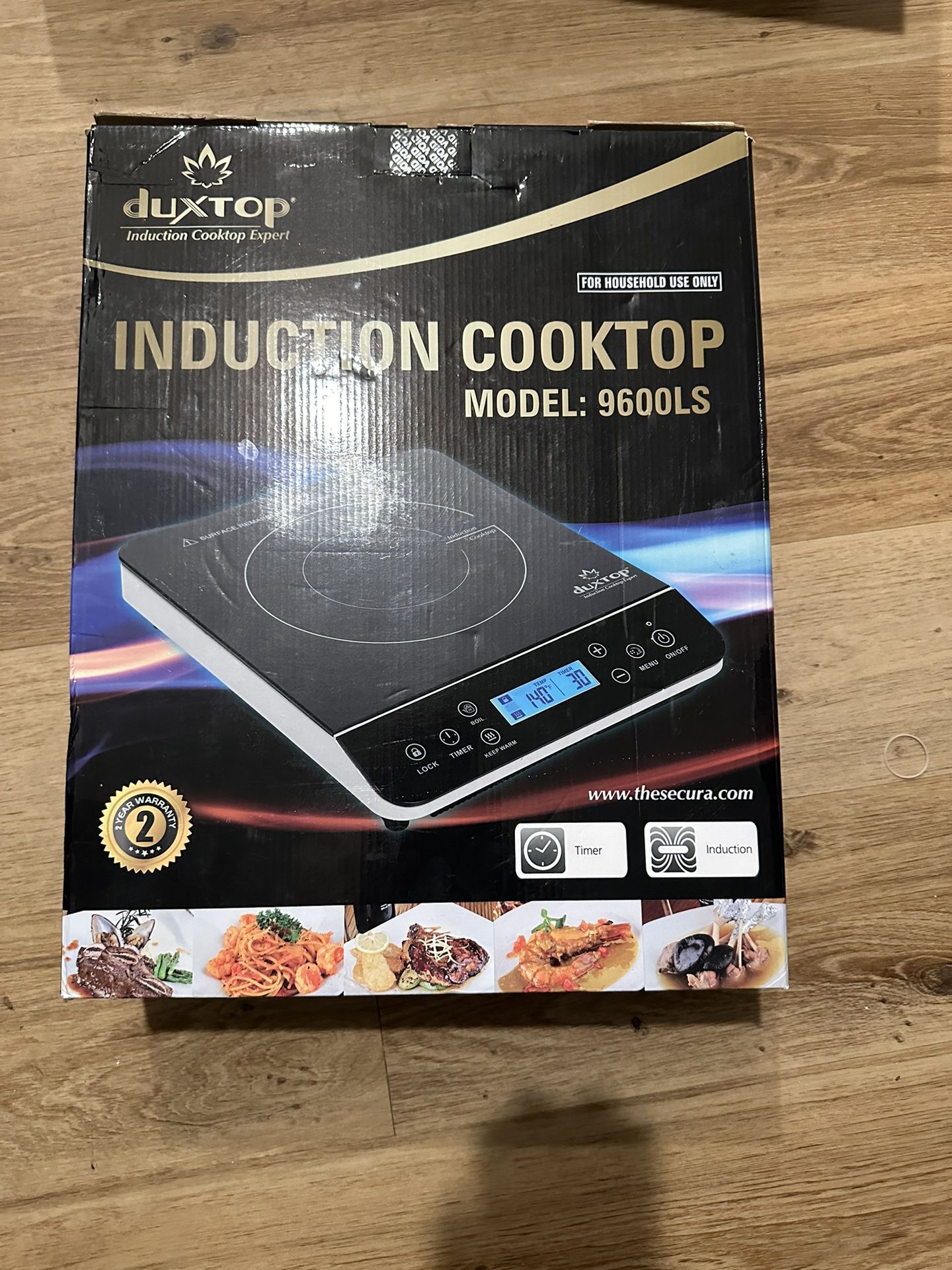 Duxtop Portable Induction Cooktop, Countertop Burner Induction Hot Plate with LCD Sensor Touch 1800 Watts, Black 9610LS