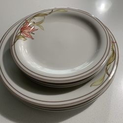 Set Of 6 German China Plates Floral Goebel Meridian Barbaria Orslauer