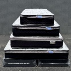 New Queen Mattress And Box Spring PillowTop