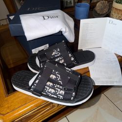 Dior Alpha Slides Black/White