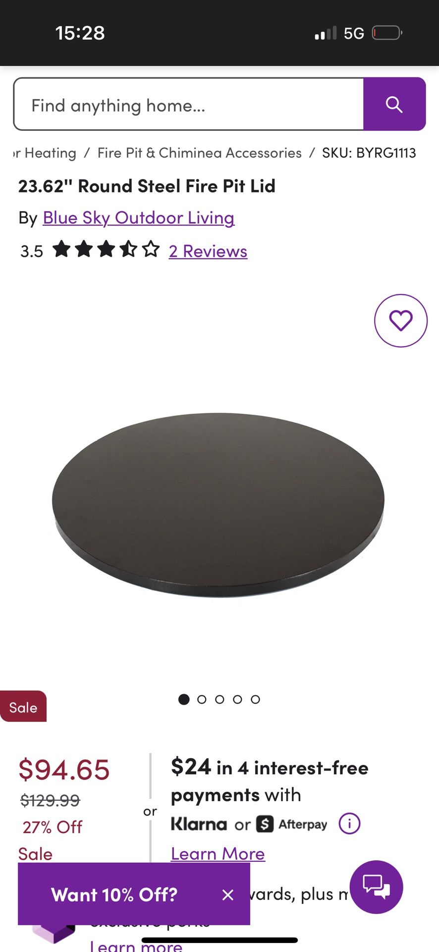 Fire Pit Lid