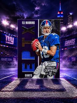 2014 Totally Certified Epix Game Worn Patch Relic #EP-EM Eli Manning #/50