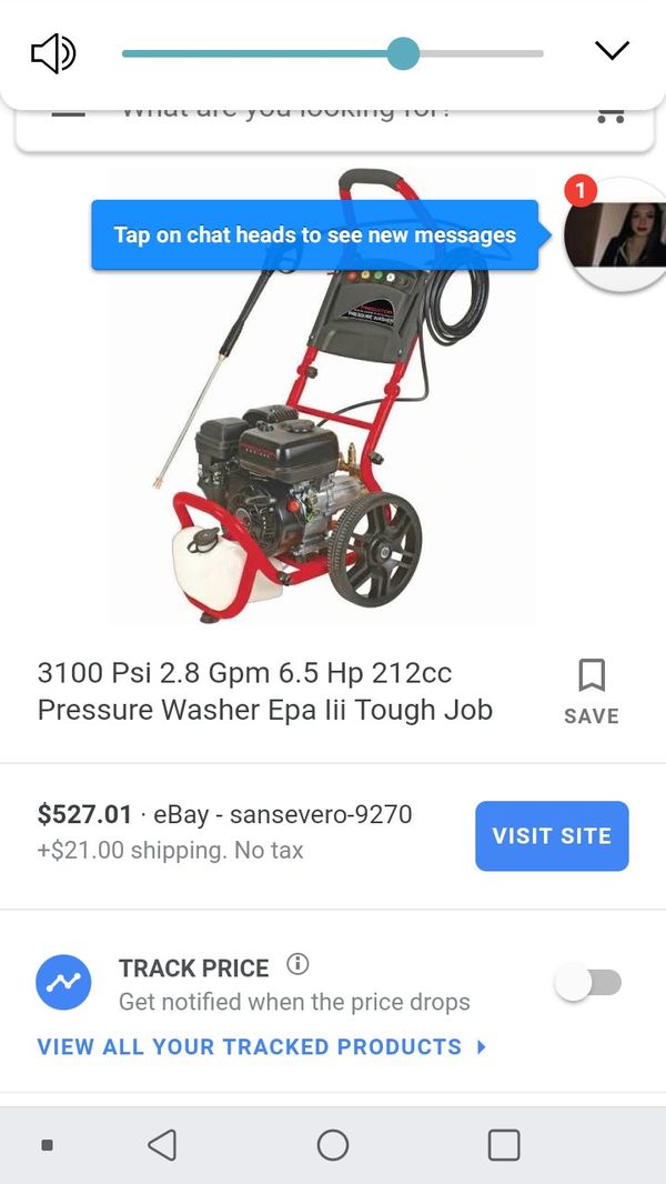 Used predator pressure washer 3100 psi 2.8 gpm 6.5 hp gas powered for