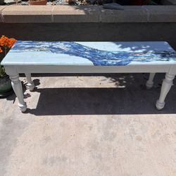 Hand painted Custom Piano Bench 