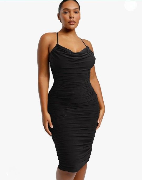 New Black Mesh Shapellx Dress 