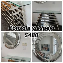 Consola y espejo. Stand table and mirror