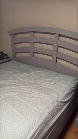 Bed frame with 2 nightstands