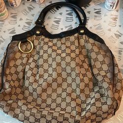 Gucci Brown And Black Shoulder Bag