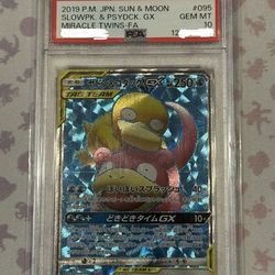 PSA 10 Slowpoke & Psyduck GX Tag Team JP