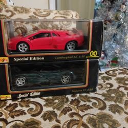 1:18 Scale Diecast Lamborghini SE '94/'95, McLaren F1 '93.