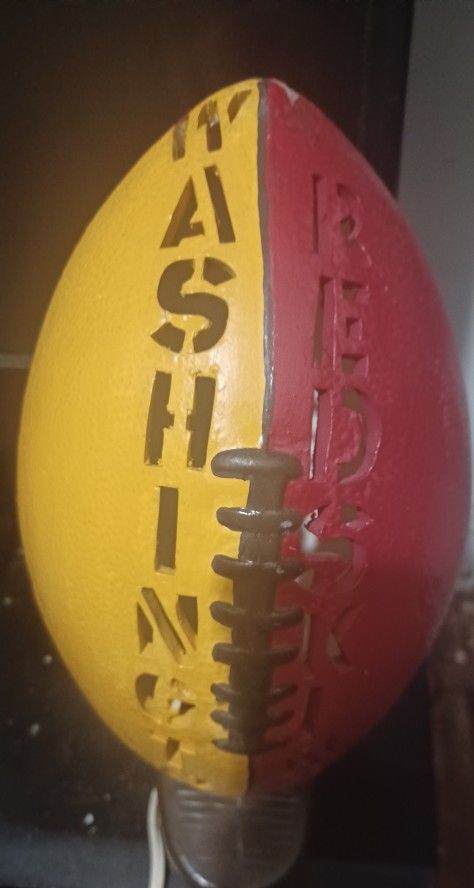 Redskins Ceramic Football Lamp