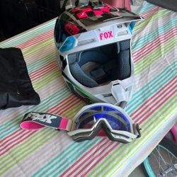 Fox racing Helmet And Google Set