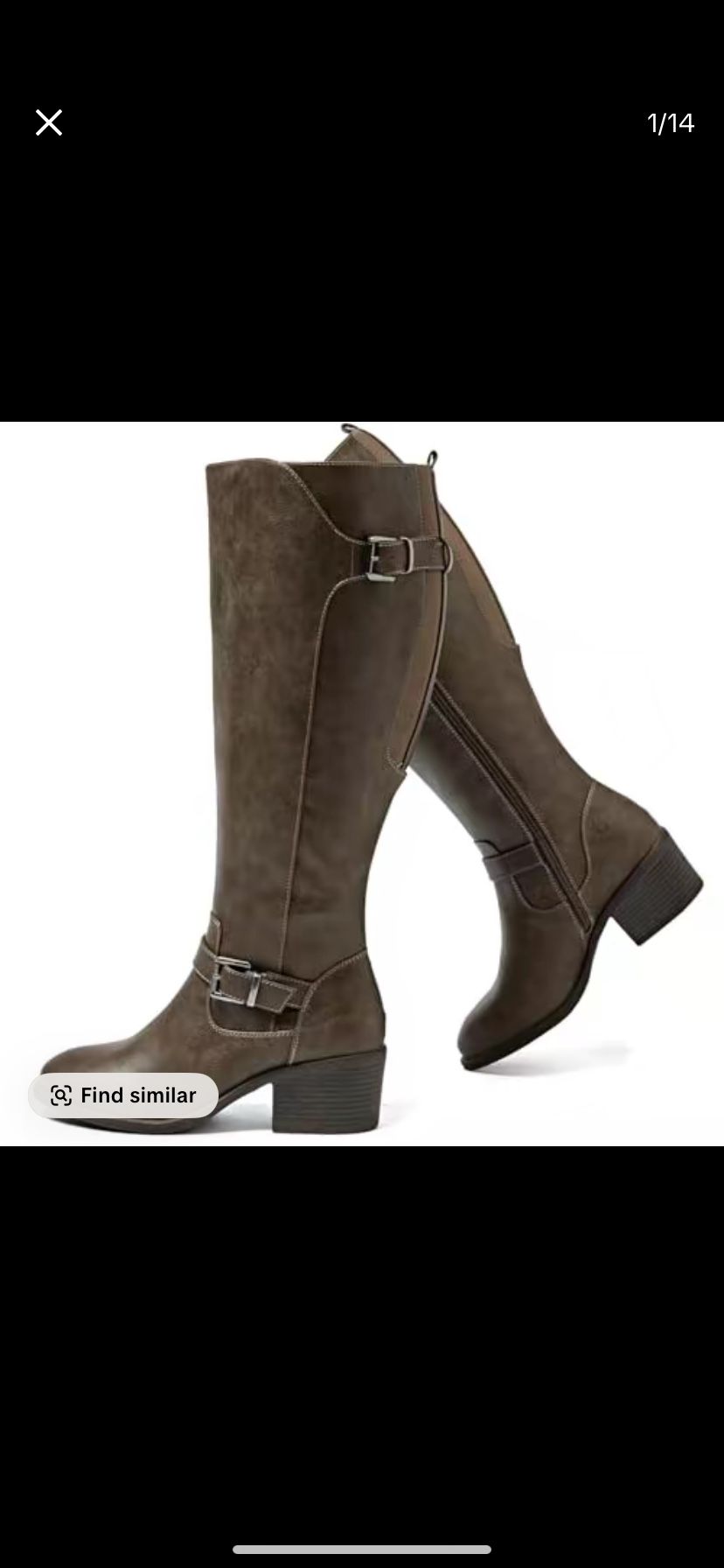 Wide Calf (Greyish Brown) Boots