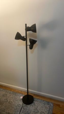 Black standing lamp