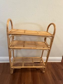 Three Tier Rattan Shelve