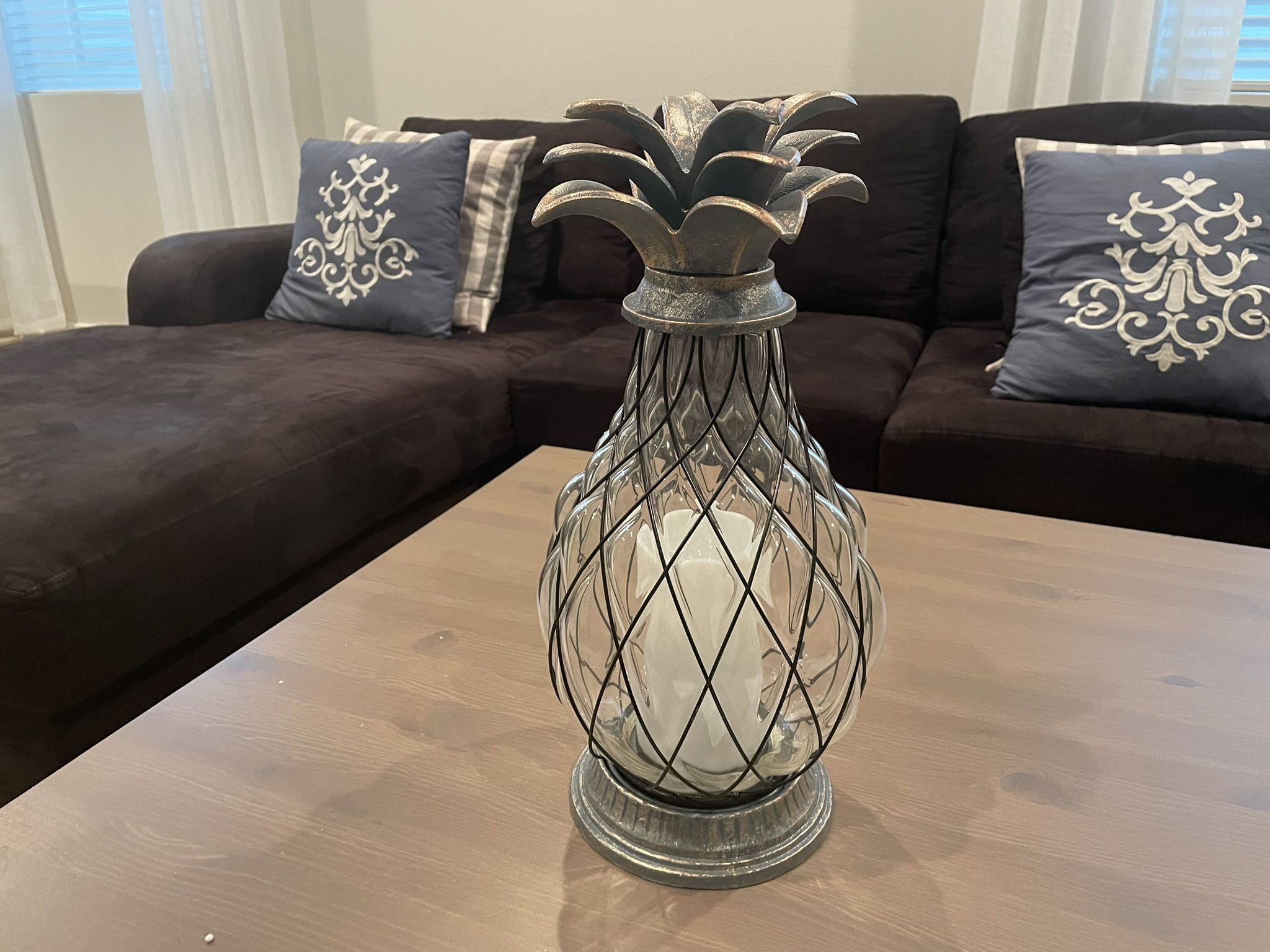 Home Reflections Indoor/Outdoor 17" Pineapple Lantern