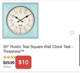 Wall Clock - Teal - Threshold