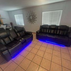 Electric reclining sofa and loveseat, brand new, ask for price 