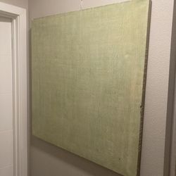 Original Art. Green Canvas. Wall Painting. 