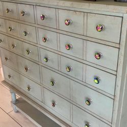 💚💗New! Set of 10 Swarovski Crystal Style Rainbow Multi-Colored Vanity Knobs Pulls