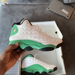 Jordan 13 Retro White Lucky Green Size 12 Men’s Shoes 