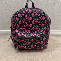 Girls Flamingo And Rose Backpack