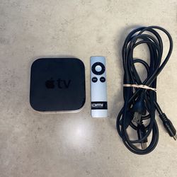Apple Tv Comes with remote hdmi cord and power cord selling because i dont use it anymore works great price is negotiable
