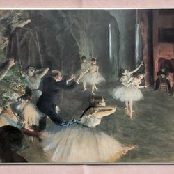 Vintage Metropolitan Museum of Art MMA Degas wall plaque Ballet on Stage