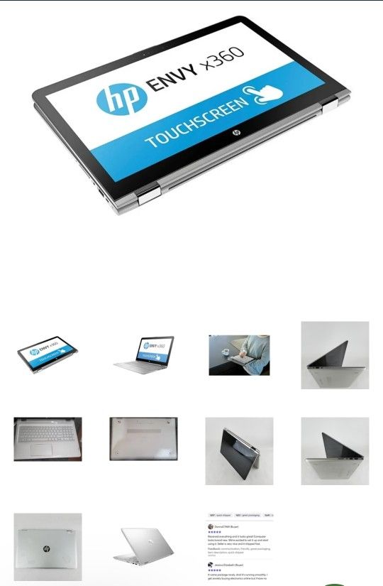 HP ENVY x360 m6-aq105dx 15.6" FHD TOUCH Intel Core i7-7500U @ 2.7GHz (16GB RAM, 1TB HDD) Backlit Keyboard, Windows 11 Laptop