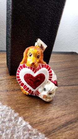Valentine “Puppy Love” Vintage Ornament by Slavic Treasures