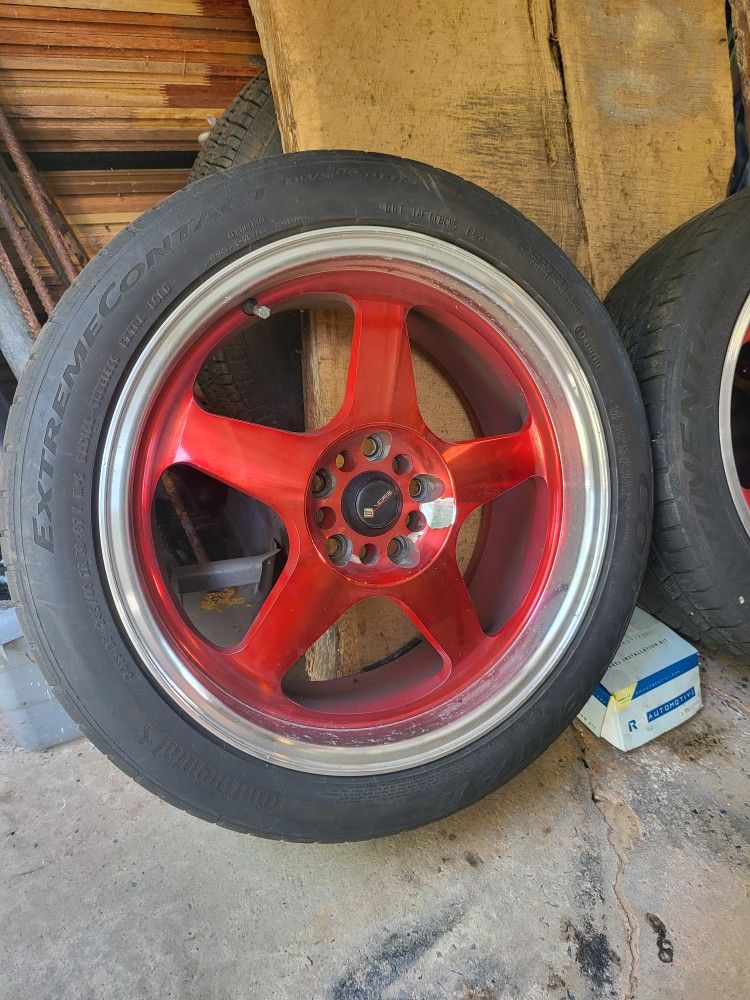 VORS SP1 Red/ W Machined Lip 18x8 5x112 (Audi/VW/Mercedes/BMW)