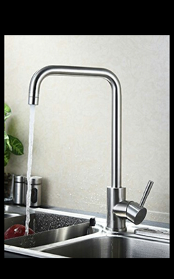 SUS304 , BRUSH NICKEL SINGLE HOLE KITCHEN FAUCET