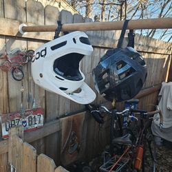 Two Bicycles Two Helmets