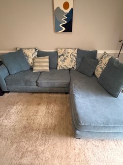 Couch with pillows