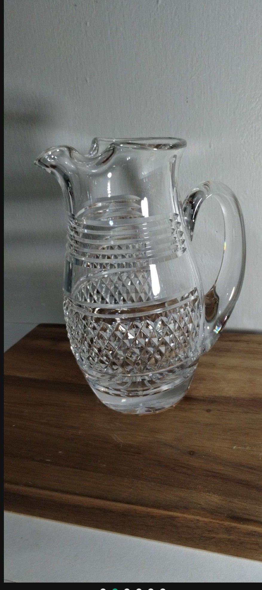 WATERFORD CRYSTAL JUG - WATER / MARTINI PITCHER 7.5"×3.5"