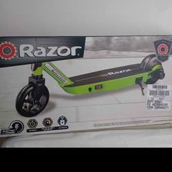 Electric scooter with the helmet