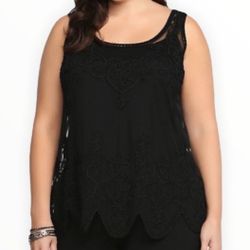 Torrid Lace Mesh Dressy Tank
