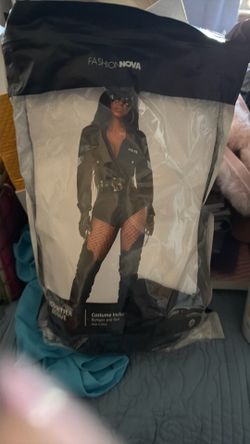 Black with blue police costume small medium