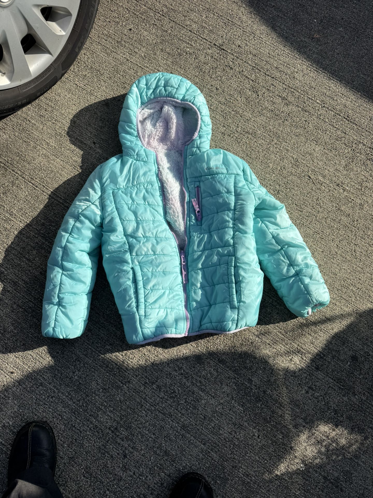 Great Condition Girls Very Warm Hoodie Jacket Size 7-8