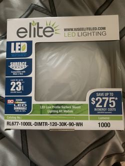 Elite RL(contact info removed)L- DIMTR-120-30k-90-WH Mount Lighting Kit Module